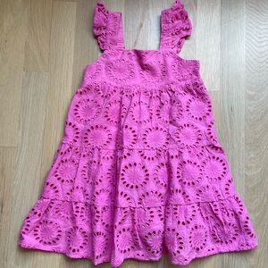 Vineyard Vines Pink Ruffled Tiered Sundress